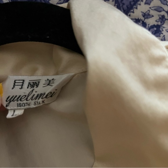 💯 genuine silk vintage cream classic style pyjama set - Picture 10 of 12